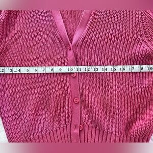Talbots Pink Knit Cardigan Sweater
